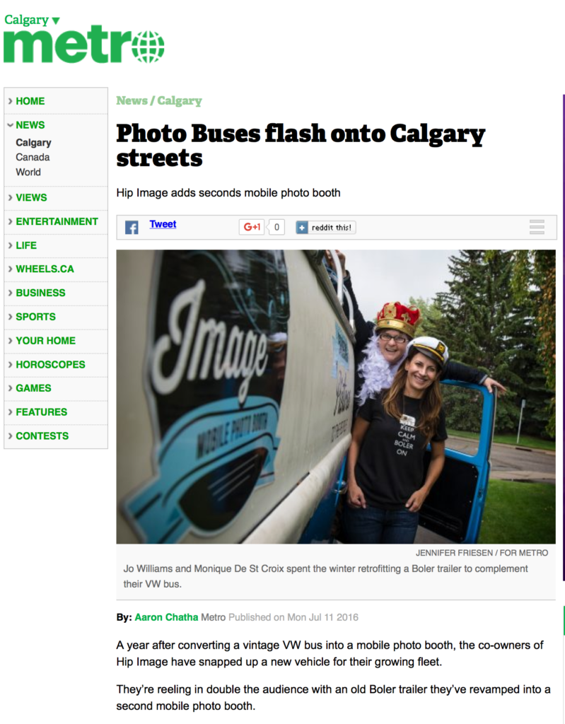 Calgary Photo Booth Metro News