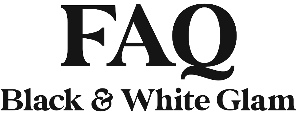FAQ Black and White Glam